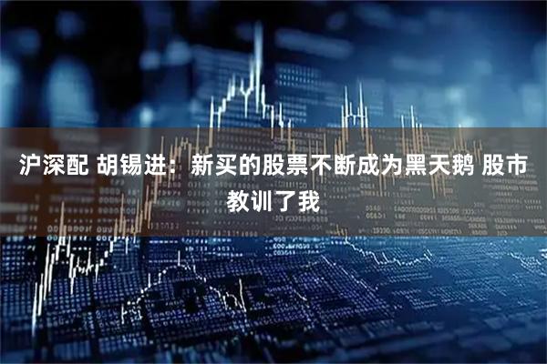 沪深配 胡锡进：新买的股票不断成为黑天鹅 股市教训了我